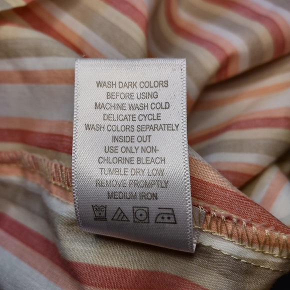 NWOT striped button-down blouse from Roaman's, women's size 28W - Picture 7 of 7